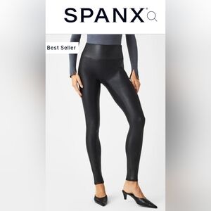 Spanx Faux Leather Leggings Size xs